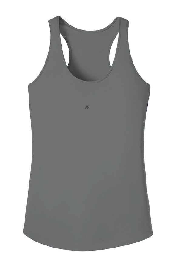 iron grey Atlas Form Athena tank top on a white background