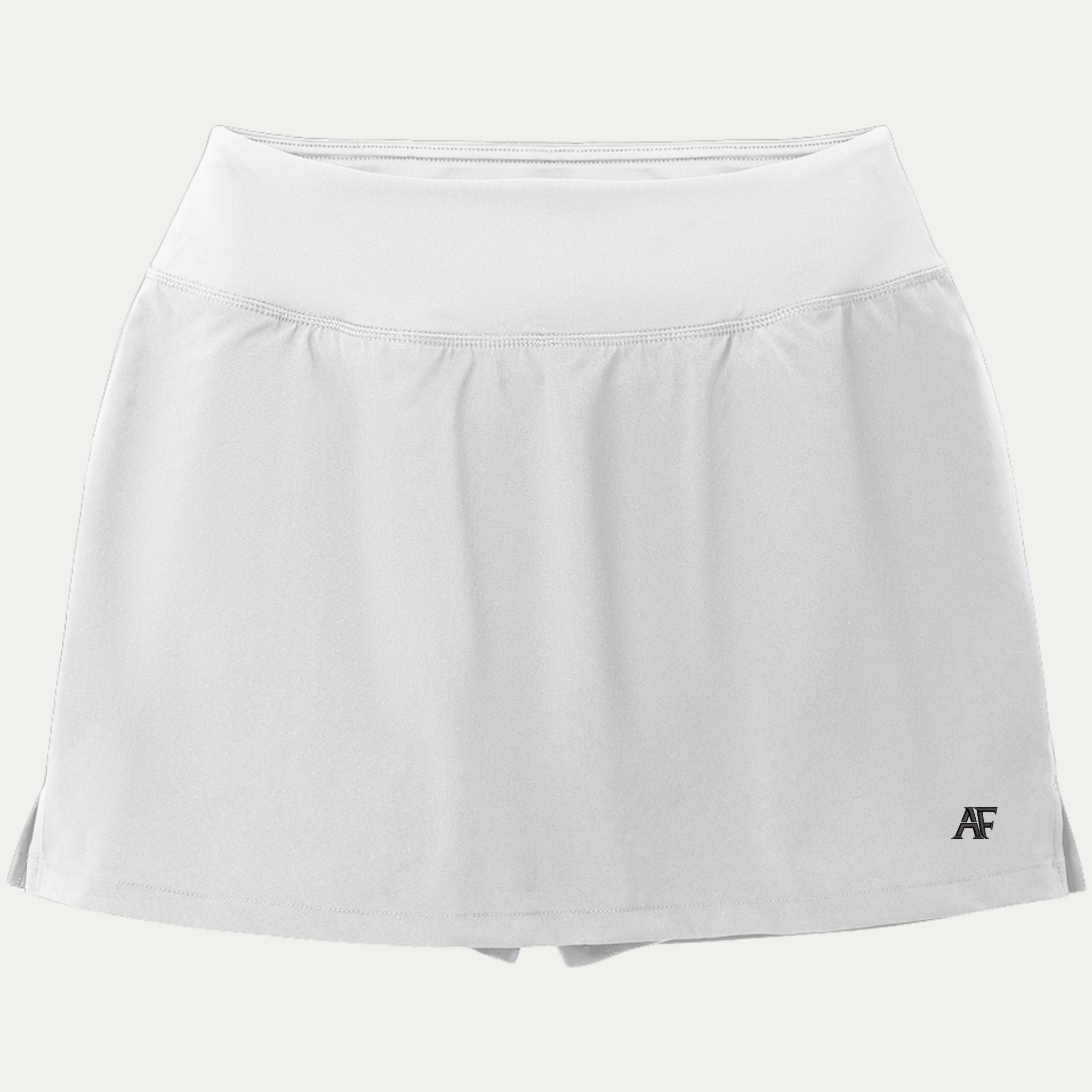 Atlas Form Artemis Skort white minimalist tennis skirt custom embroidered